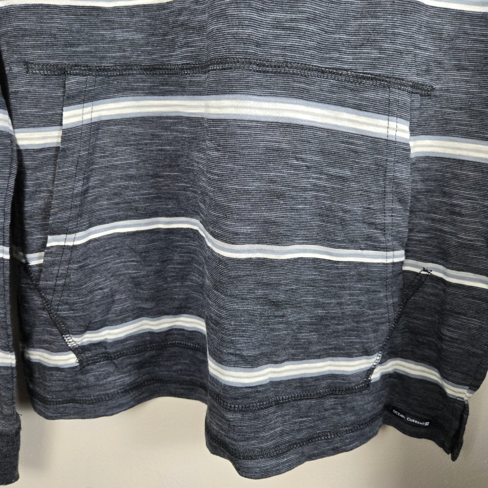 NWT Ocean Current Hoodie Men Medium Striped Casual Pullover Y2K style Loungewear - Picture 8 of 11